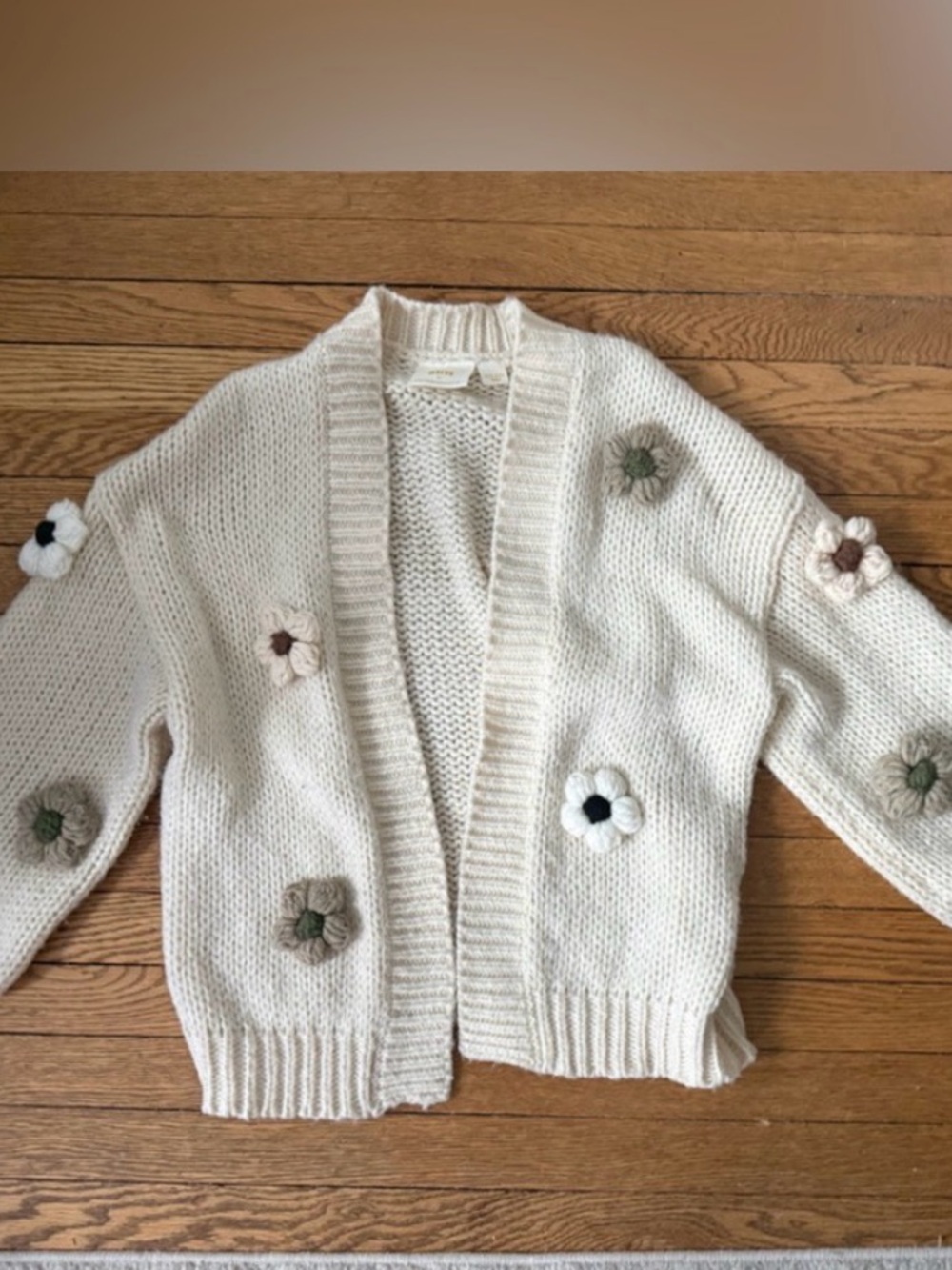 Anthropologie Maeve Cardigan with Floral Accents - O/S
